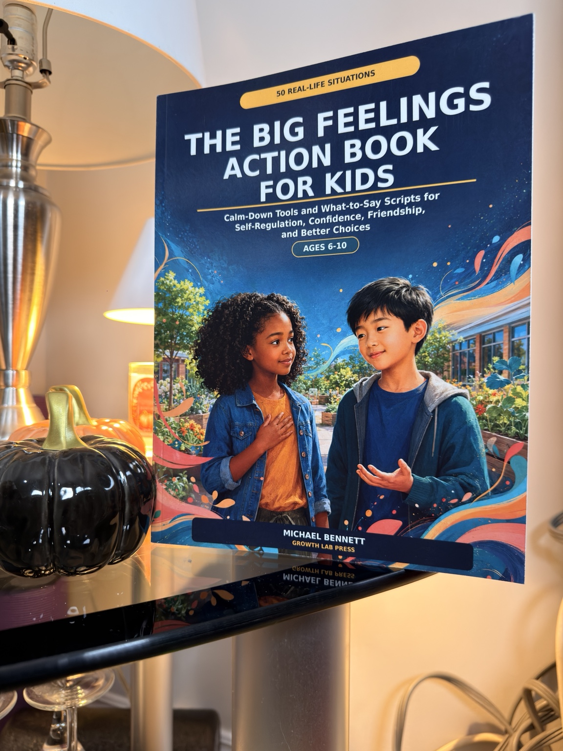 The Big Feelings Action Book for Kids, photographed from another angle